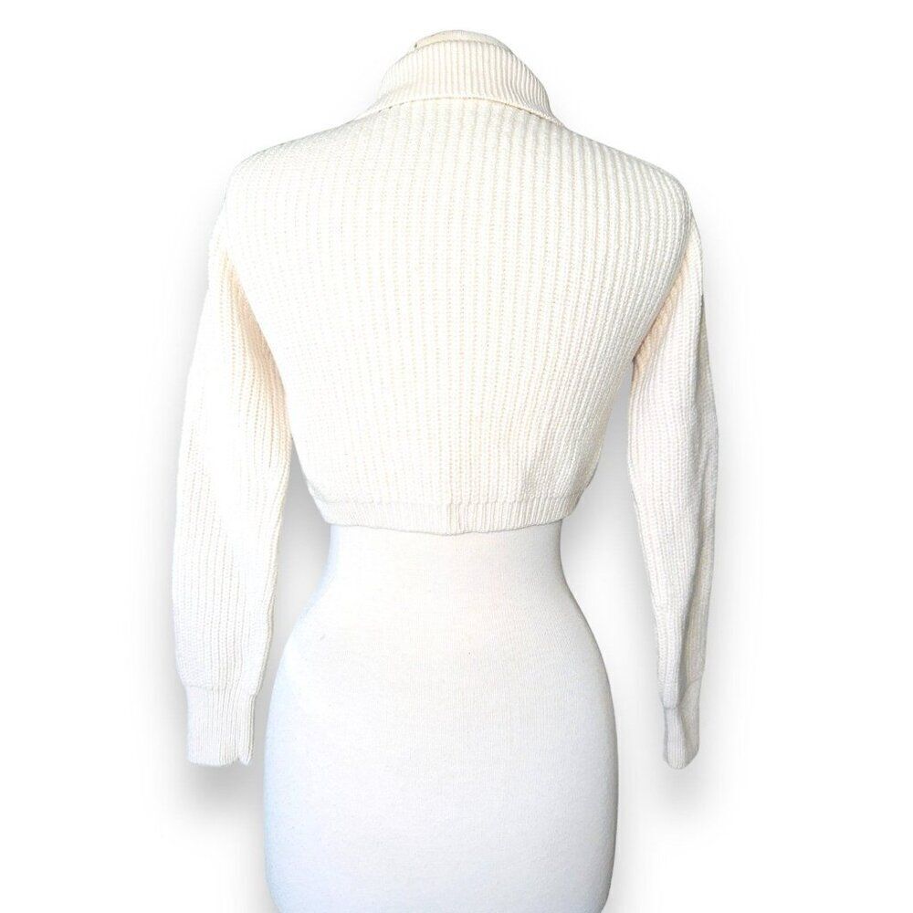 FB4 Aritzia Wilfred cropped sweater Cream Button Front XS Womens Fall - Picture 2 of 6